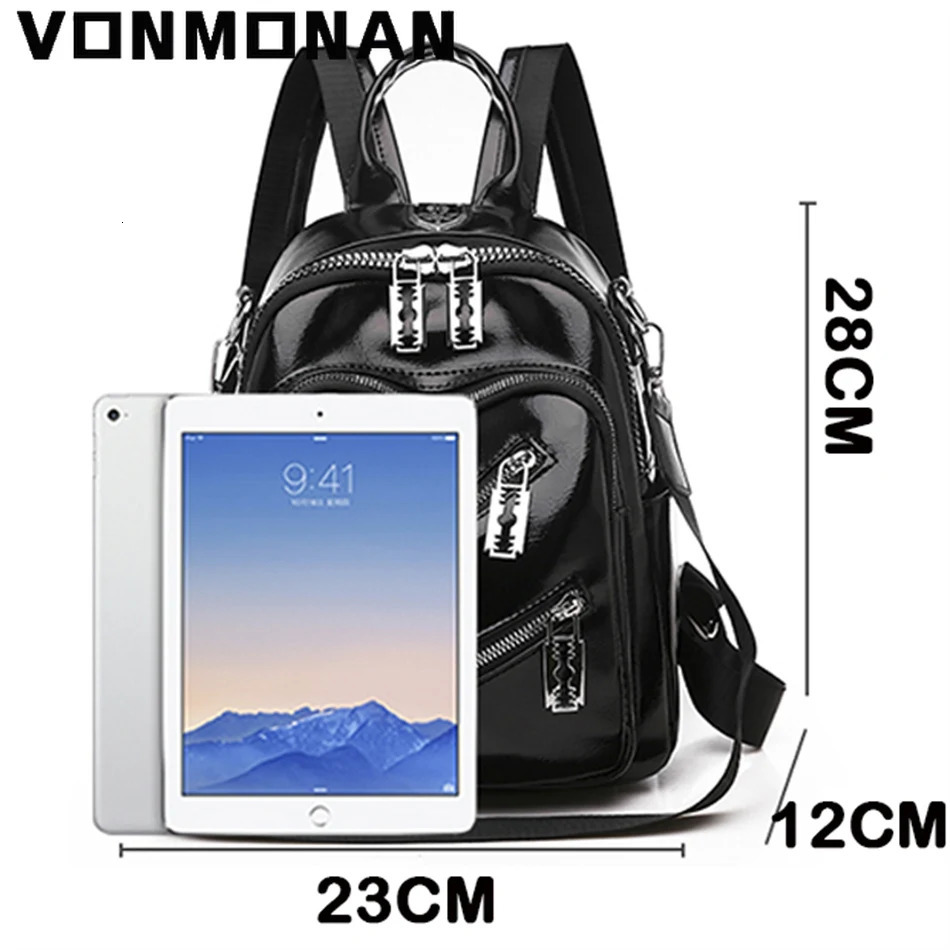 Fashion womens backpack PU leather travel Rucksack casual shoulder bag for teenagers high-quality school bag 250427