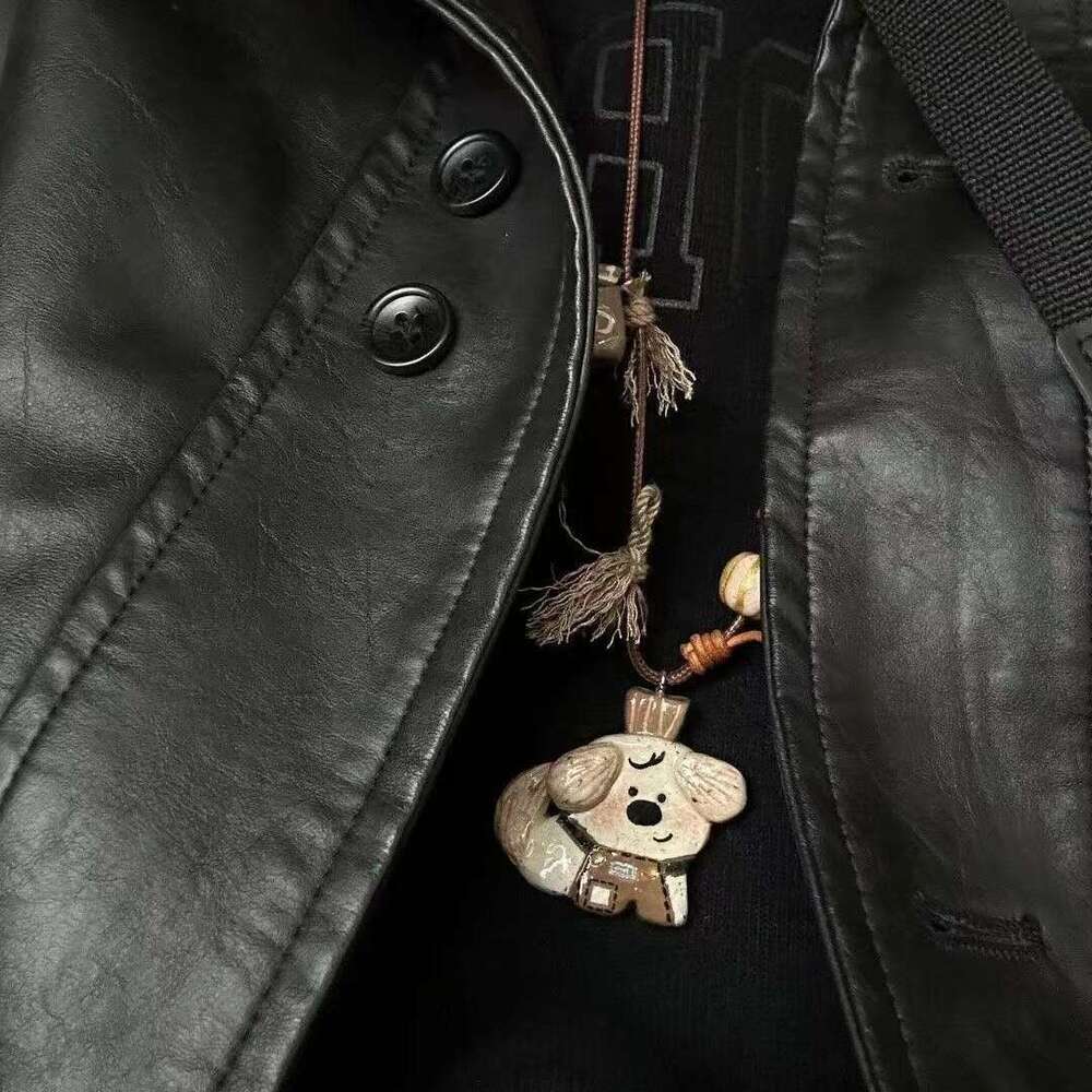 Puppy Coffee Master Braided Rope Cute Versatile Necklace Clavicle Exquisite Temperament Accessories Pendant Neck Chain