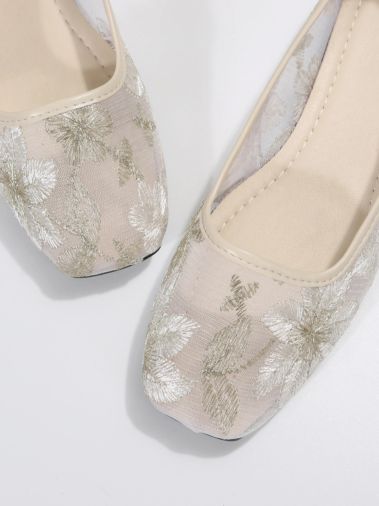 Summer fashion sexy solid color flat bottom womens comfortable embroidered square toe casual elegant walking shoes 250430