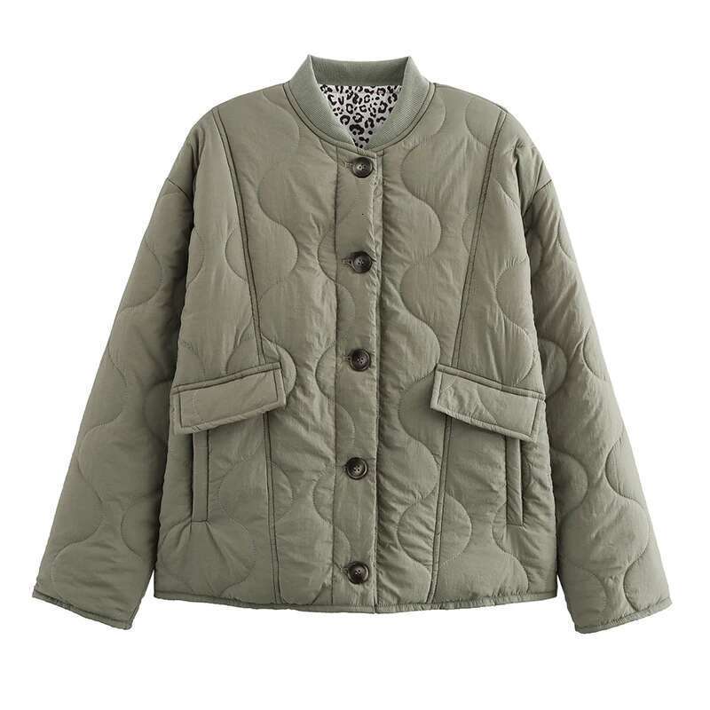 Women's Spring Winter Quilted Jackets Long Sleeve Button Down Puffer Jacket Outerwear Coats with Pockets