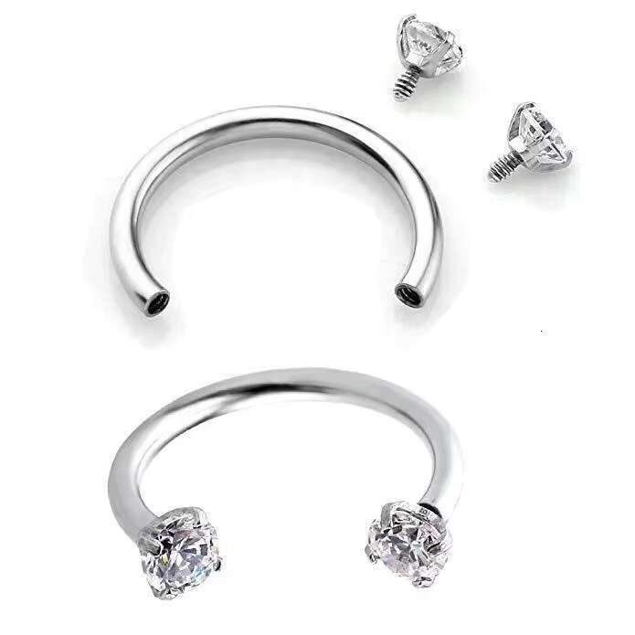 F136 Titanium Horseshoe Nose Stud Nose Ring and Septum Piercing Helix Cartilage Earrings Titanium Piercing Jewelry