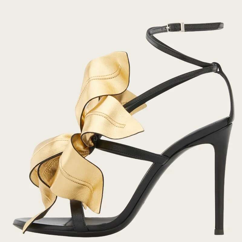 New Heel Sandals Elegant Sexy Flower Design Fashionable Shoes Party Banquet Women High Heels