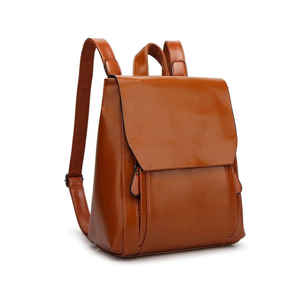 Pu Leather Large Capacity Classic Retro College Backpack Joker Bag