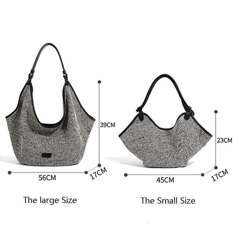 2025 New French Holiday Large-Capacity Tote Dumpling Lazy Style Shoulder Messenger Bag For Women