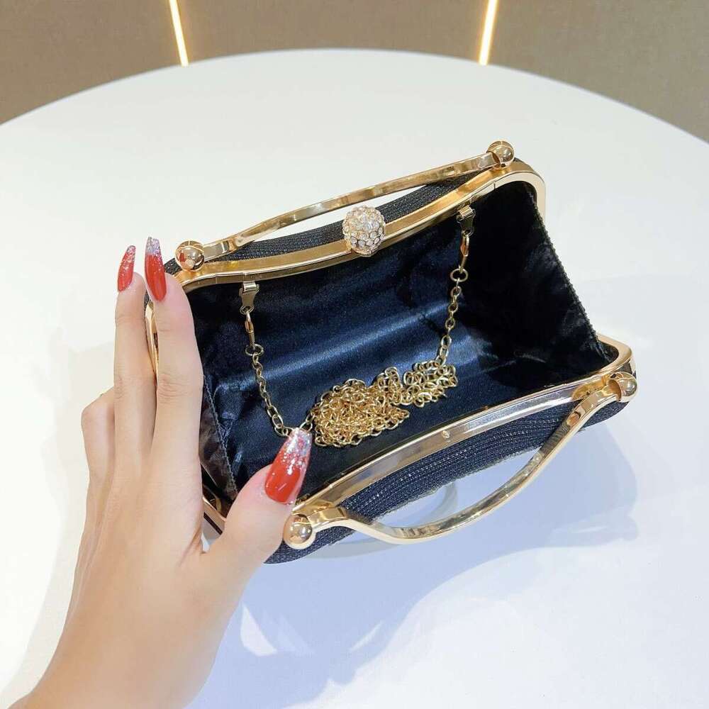 Dinner Bag New Evening Ladies Handheld Banquet Versatile Dress For Celebrities Water Diamond Small Fragrant Style Bag KQ