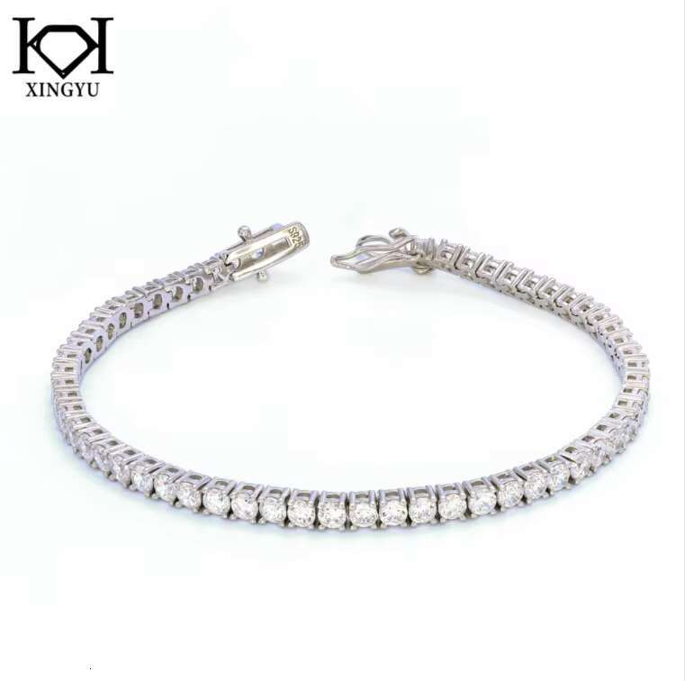 White Blue pink Zirconia Tennis Necklace 925 Silver Bracelet