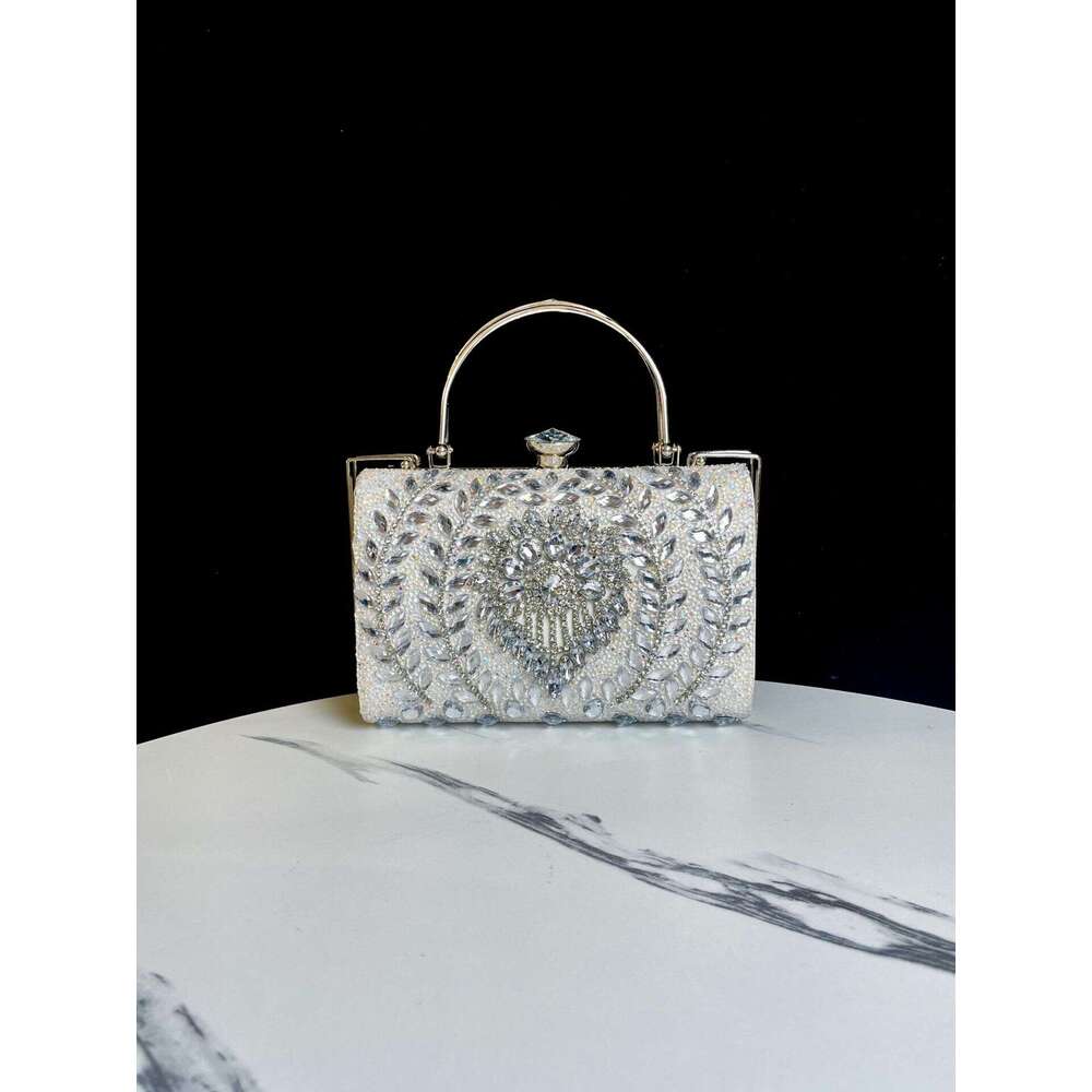 Dinner Bag New Handbag Banquet Sparkling Small Square Single Shoulder Crossbody With Diamond Inlaid Carrying Bag KQ