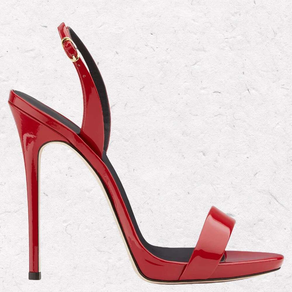 Summer Open Sandals Buckle Women Round Toe Fashionable High Dress Party Shoes Multifunctional Stiletto Heels