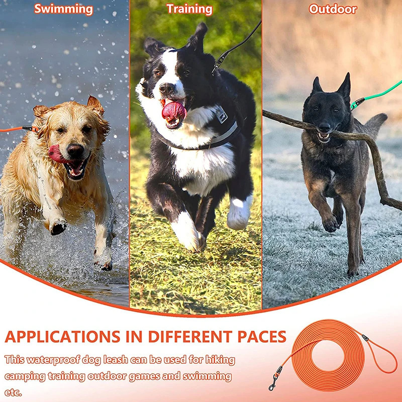 Dog leash long PVC strap durable training memory long lead 1.5M 6M 9M very suitable for training beach courtyard games 250427