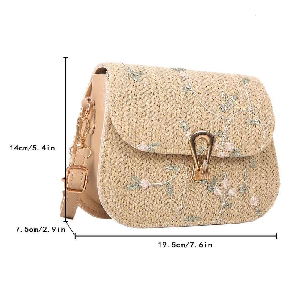 Fashion Lace Flower Shoulder Crossbody Straw Summer Beach Shopper Bag Ladies Handmade Woven Brand Designer Handbag For Girl Bag
