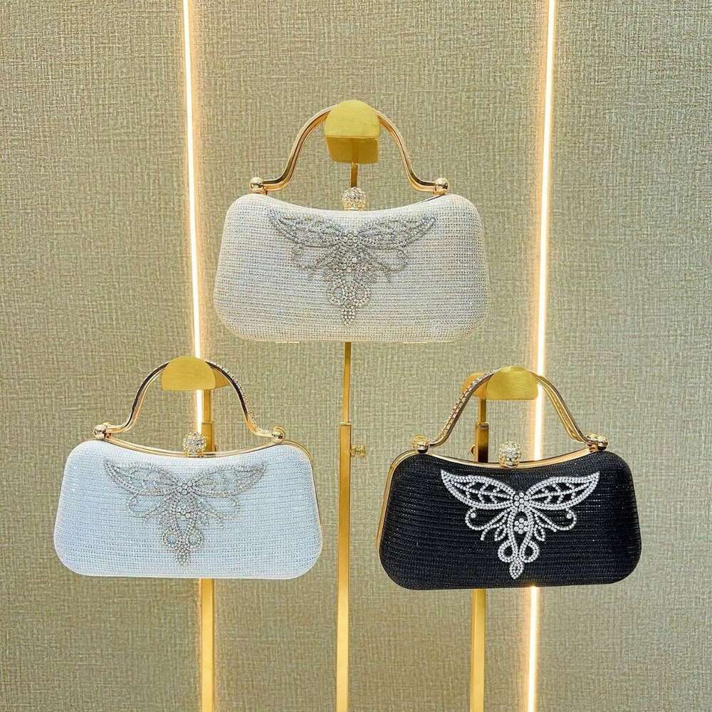 Dinner Bag New Evening Ladies Handheld Banquet Versatile Dress For Celebrities Water Diamond Small Fragrant Style Bag KQ