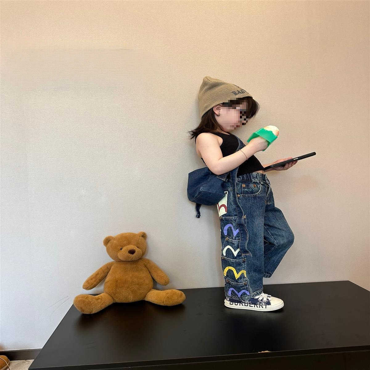 Childrens Clothing Is Versatile Suitable for Both Men and Women. Full Size and Versatile Denim Pants Cool and Trendy Made of Cotton Y250430HRSB