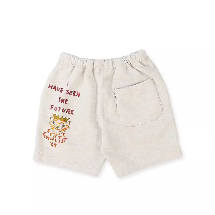 Dd2025ss Summer New Small Looped Shorts Heavy Duty Printed Boys and Girls and Childrens Pure Cotton Splicing Trendy Brand Sanitary Pants Y250430IUCP