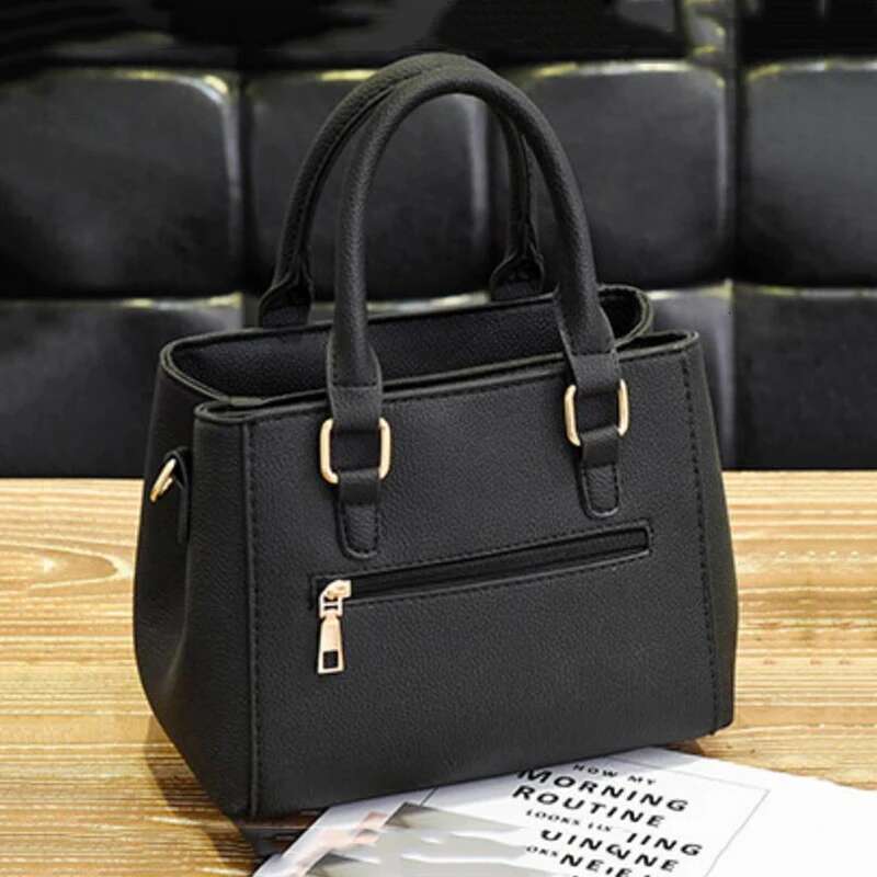 Vintage Elegant Shoulder for Women Designer Top-handle Handbags Female PU Leather Messenger Crossbody Bag Totes