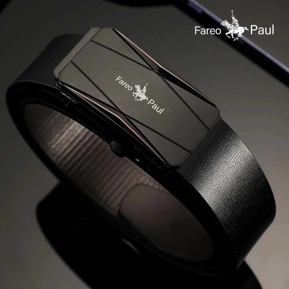 Fashionable mens High-Quality leather Belt with Automatic Buckle Suitable for Young and Middle-Aged Gentlemen 250430