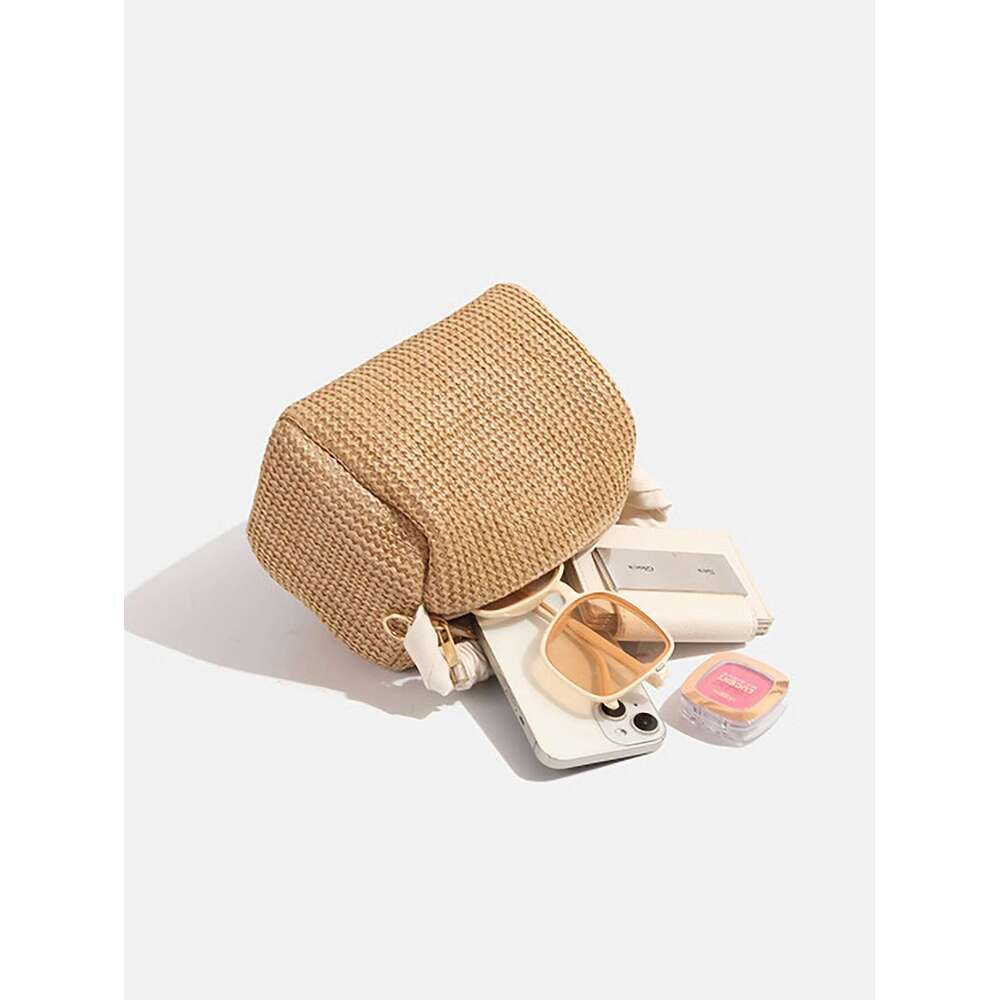 Beach Vacation Chain Bag, Contrasting Woven Handbag, Fashionable And Lightweight Shoulder Bag