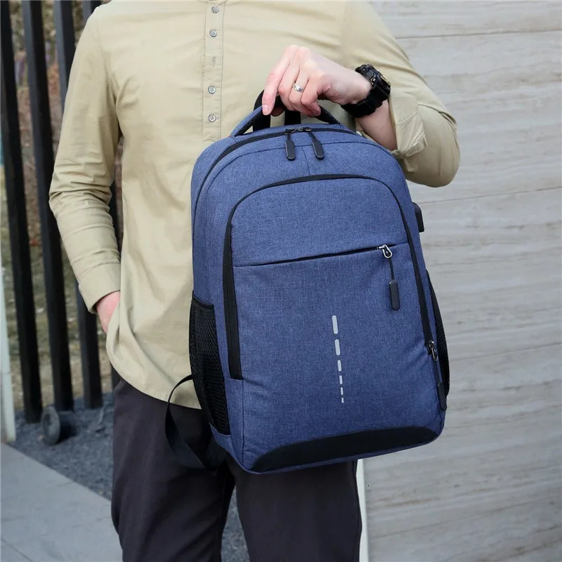 Mens backpack USB charging casual travel backpack large capacity travel laptop backpack school backpack waterproof and lightweight 250427