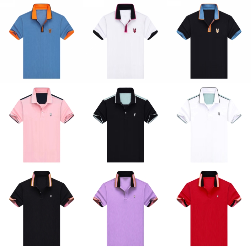 Mens Designer Polos Summer tshirt Bunny Polo Shirt Casual Pure Cotton Tees for Golf Baseball Business American Short Sleeve Sports Tops USA Streetwear Clothes