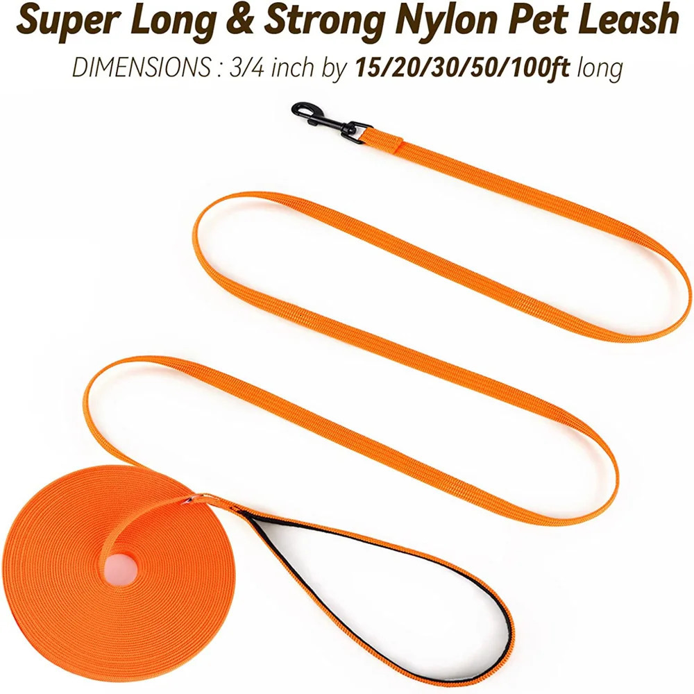 Nylon dog training strap walking pet leash long drawstring traction rope for small dogs 4.5M 10M 15M lead project 250427