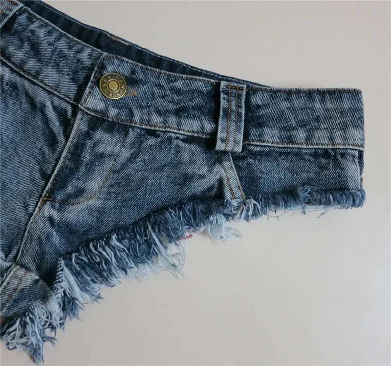 Low Waist Mini Hot Jeans Dance Thong Bar Shorts Denim Beach Casual Lady