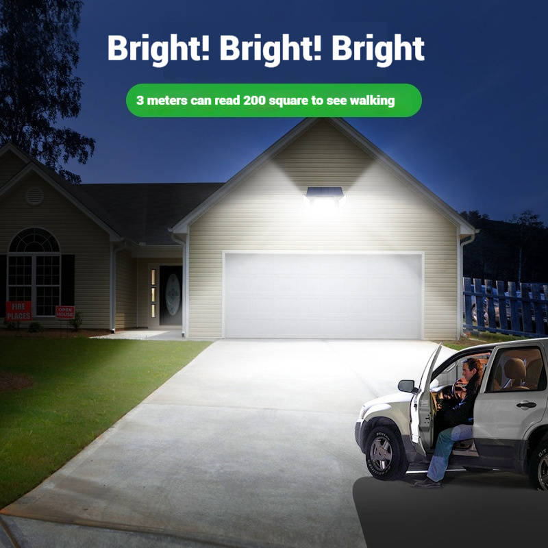 Solar Light Outdoor 328/348 LED Integrated Super Bright Motion Sensor Strong Power IP65 Waterproof 3 Working Modes Garden Wall