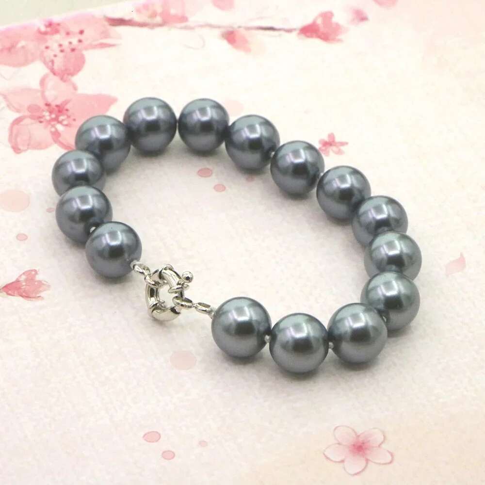 Jewelry For Women 12Mm Black Imitation Pearls Necklace Bracelet Earring Set Girl Christmas Wedding Gift Design Manufacturing