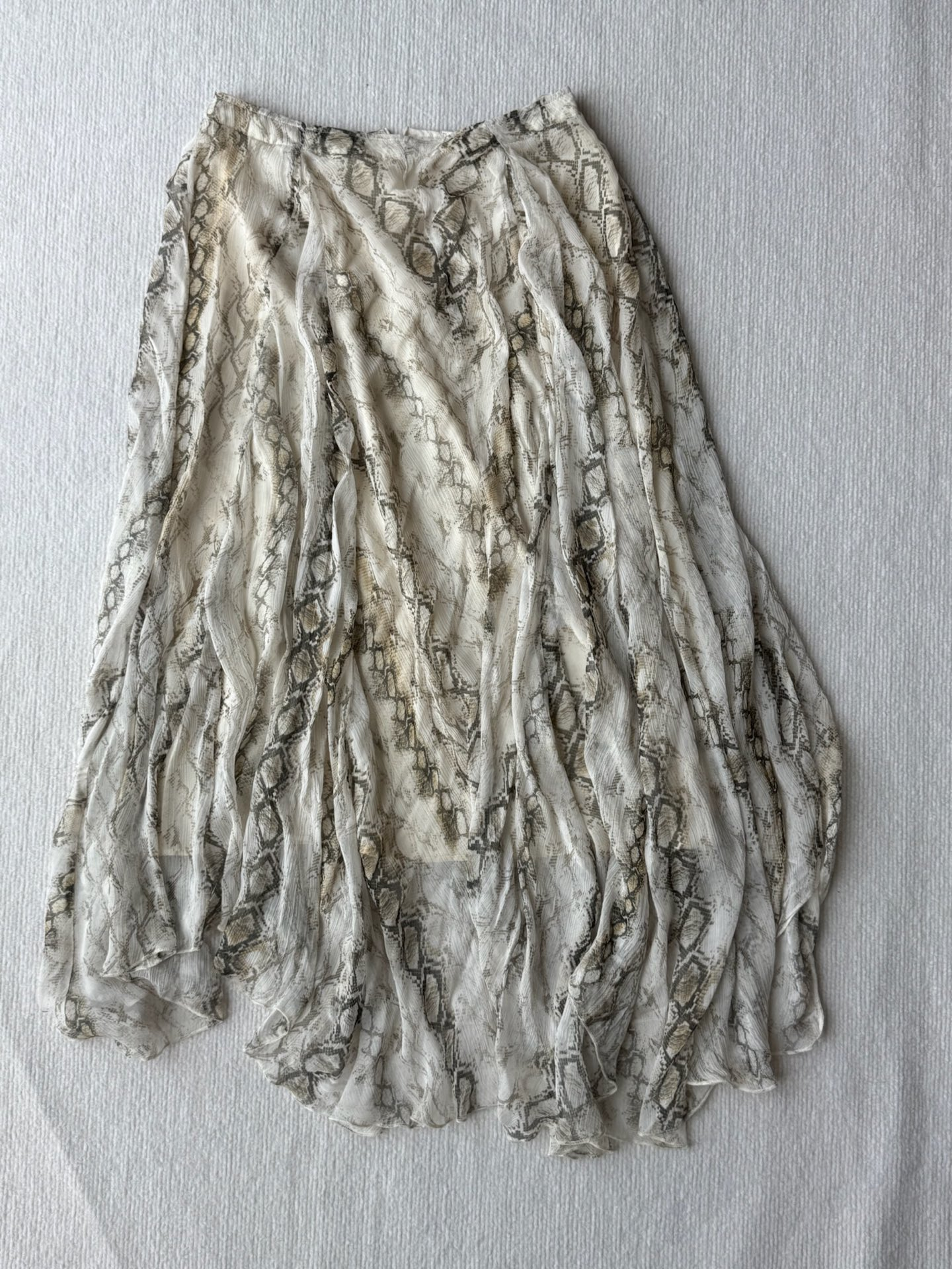 2025 Serpentine print irregular skirt Fashion Week Show Customized Fashion Tailored clothing omens Fashion Paris.M398