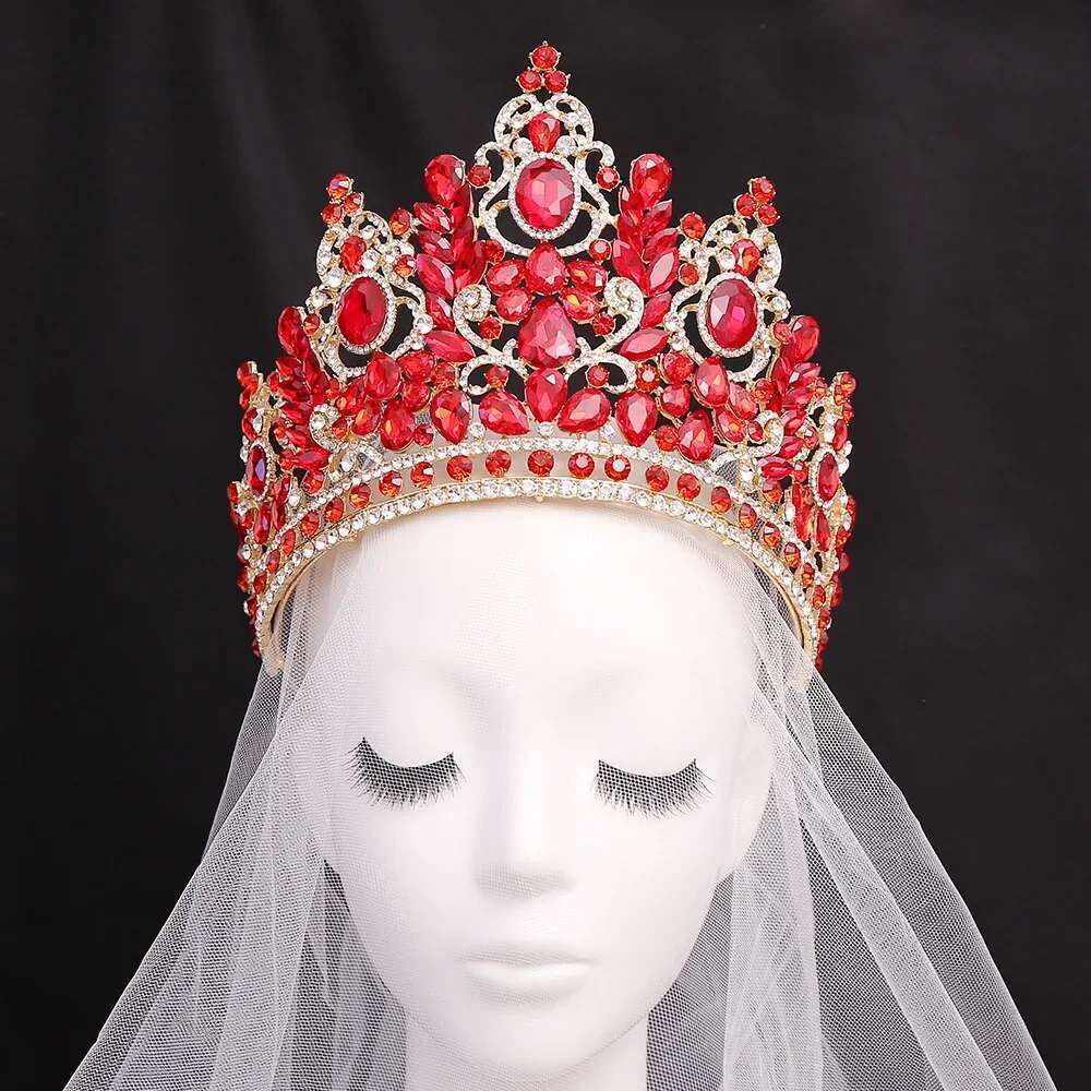 Korean Crystal Jewelry Tiara Rhinestone Prom Princess Crown Wedding Party Bridal Hair Accessories