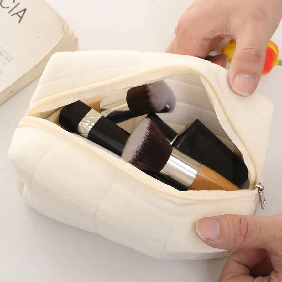 Simple Makeup Pen High Appearance Level WOMEN'S Large Capacity Pillow Bag Portable Storage Bags