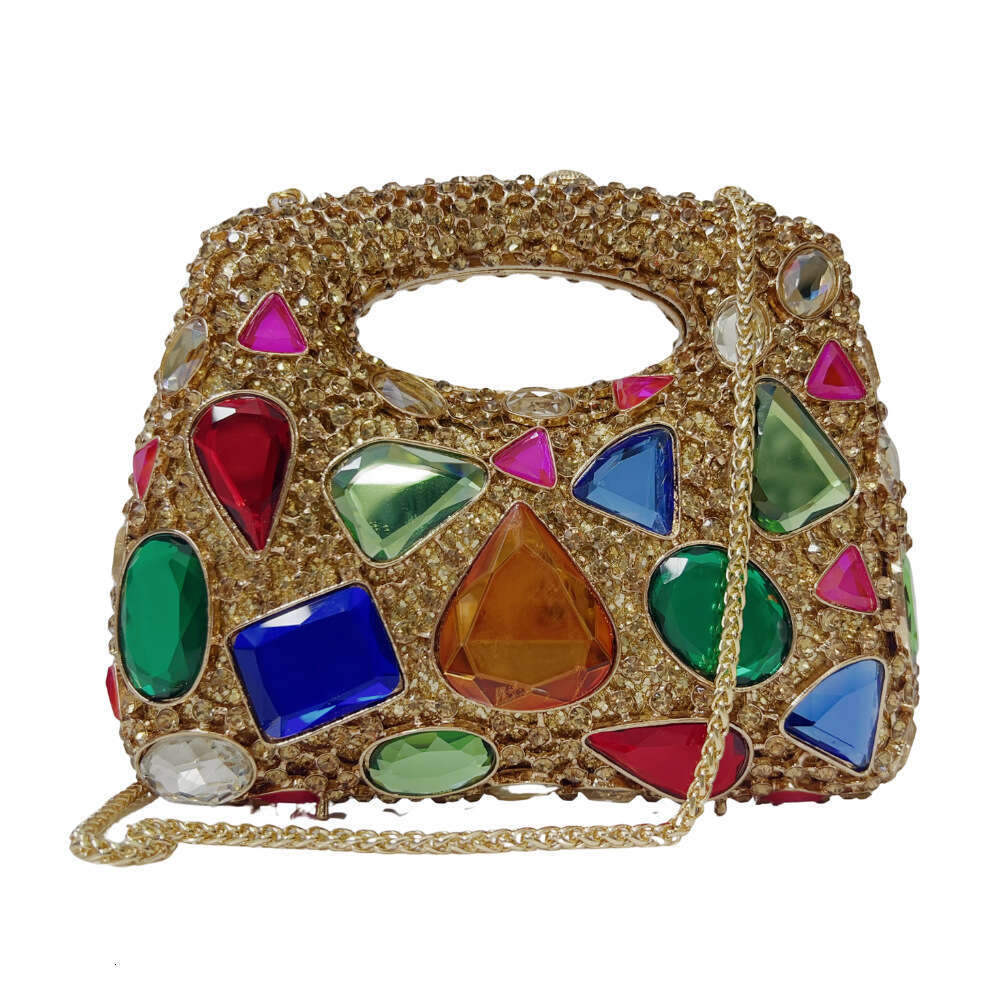 Dinner Bag New Studded Glass Water Diamond Single Shoulder Banquet Women S Bag Stone Handbag KQ
