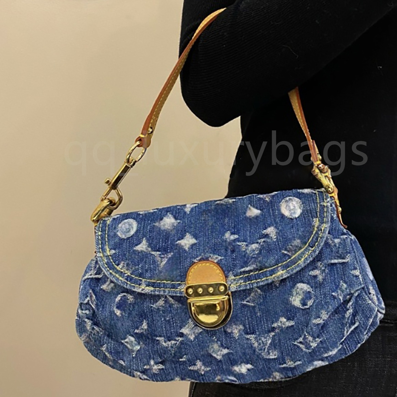 10A denim blue crossbody bags designer women bag jean purses designer woman handbag luxury designer shoulder cross body bag golden chain purse mini designer wallet