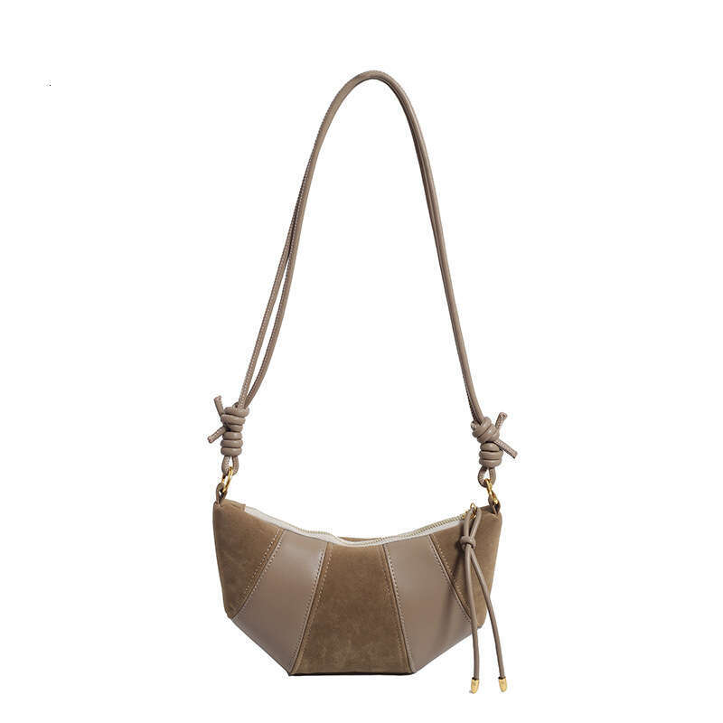 French Style Niche Texture Shoulder Fashionable New Dumpling Bag, Design Sense, Splicing, Versatile Crossbody Bag