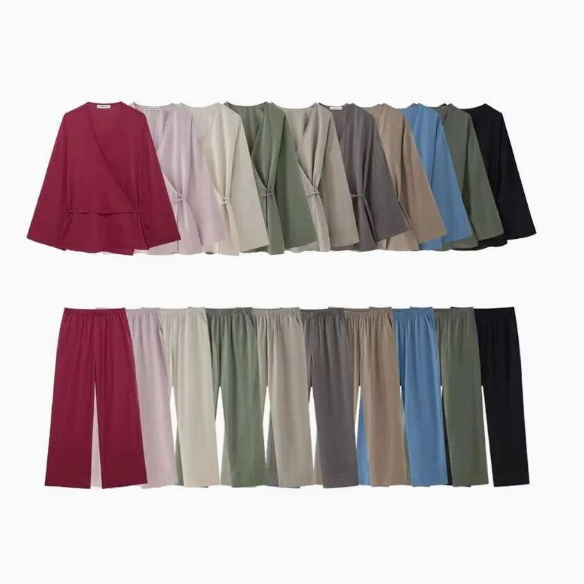 European American Women's Clothing At Home Travel Hot And Strappy Pamas Trousers Suit