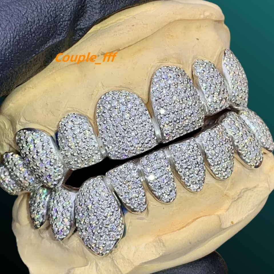 Excellent Quality Most Expensive Silver Teeth Studded Moissanite Diamond Teeth Available at Affordable Price