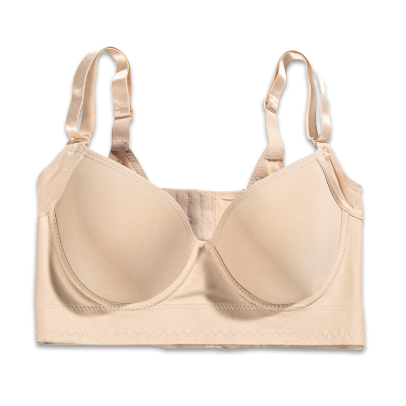 gexifang Steel Ring Bra for Secondary Breast Support - Anti-Sag Deep-V Seamless Underwear porn lingerie