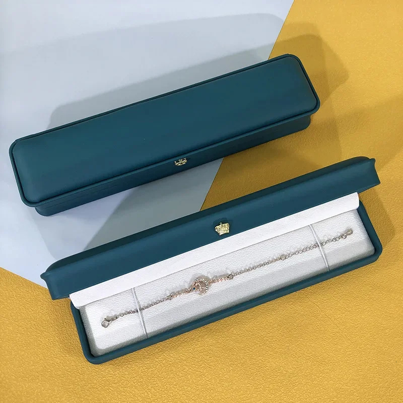 Green Leather Portable Jewelry Box Bracelet Necklace Jewelry Organizer Jewelry Case Boxes Storage Gifts Packaging Display Boxes 250428