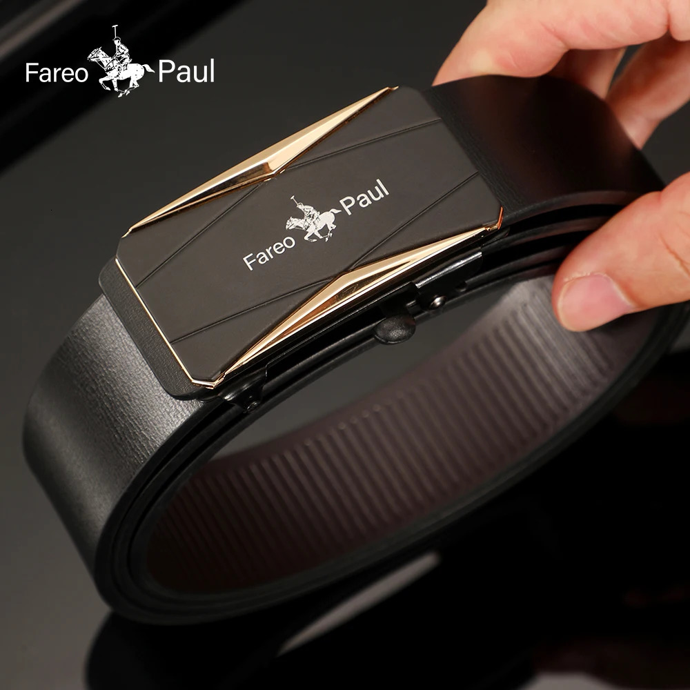 Fashionable mens High-Quality leather Belt with Automatic Buckle Suitable for Young and Middle-Aged Gentlemen 250430