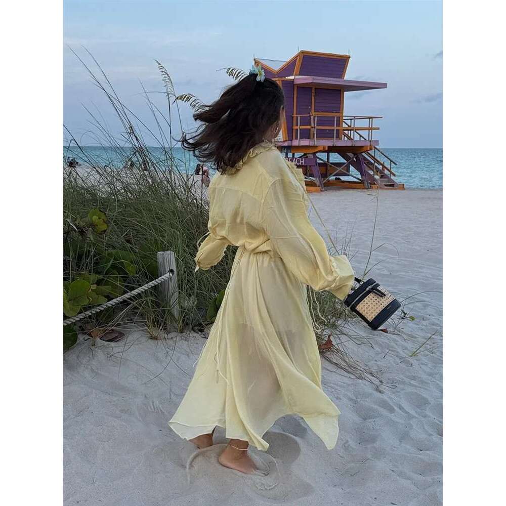V-Neck Lace Up Waist Cinching Shirt Woman Casual Set Pleated Loose Solid Color Skirt Chic Elegant Versatile Baggy Women's Suits