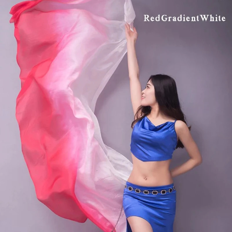 Silk Veil Belly dance Scarf Gradient Silk veil Shawls Women Hand Thrown Scarf Gradient 200cm 250cm 270cm Dance Performance 250430