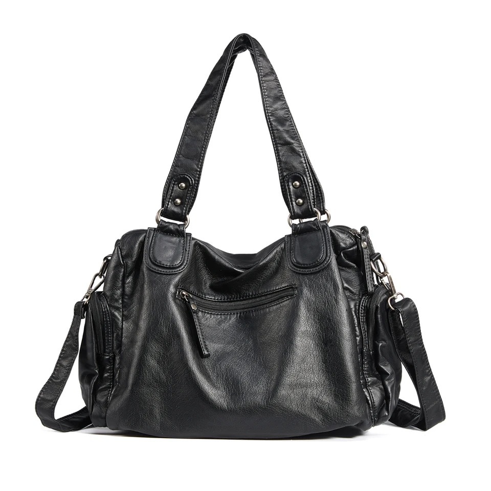 Ladies' washed old Y2K motorcycle large capacity multi pocket Japanese and Korean trendy spicy girl shoulder bag