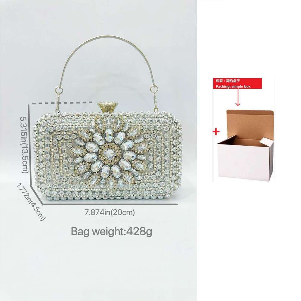 Dinner Bag Socialite Textured Rhinestone For Women S Dress Diamond Inlaid Handbag Evening Banquet Bag Qipao Bag KQ