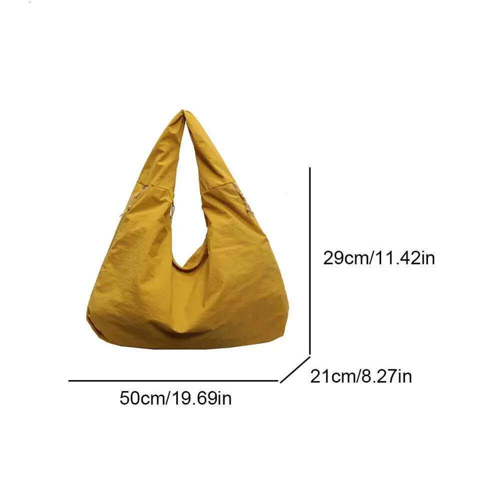 designer bag Women Simple Tote Handbag Large Capacity Solid Color Multi-Pocket Nylon Shoulder Shopping Work Date Bag