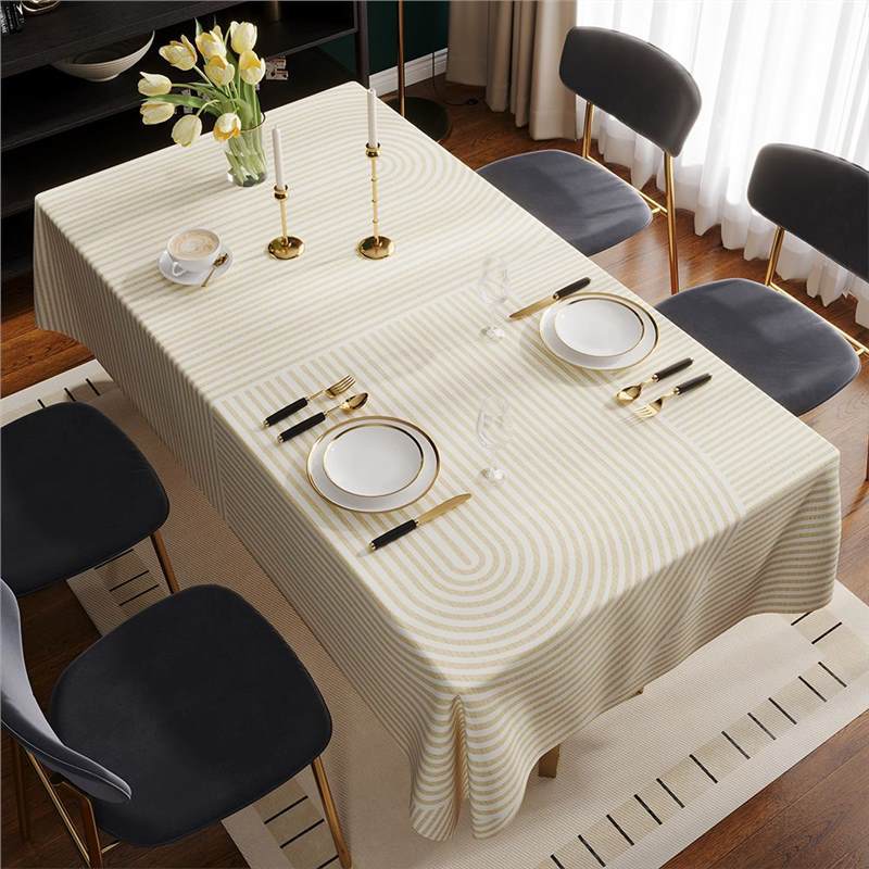 T0444 high-grade light luxury tablecloth waterproof, oil-proof, scalding-proof and wash-free PVC simple tablecloth new coffee table mat