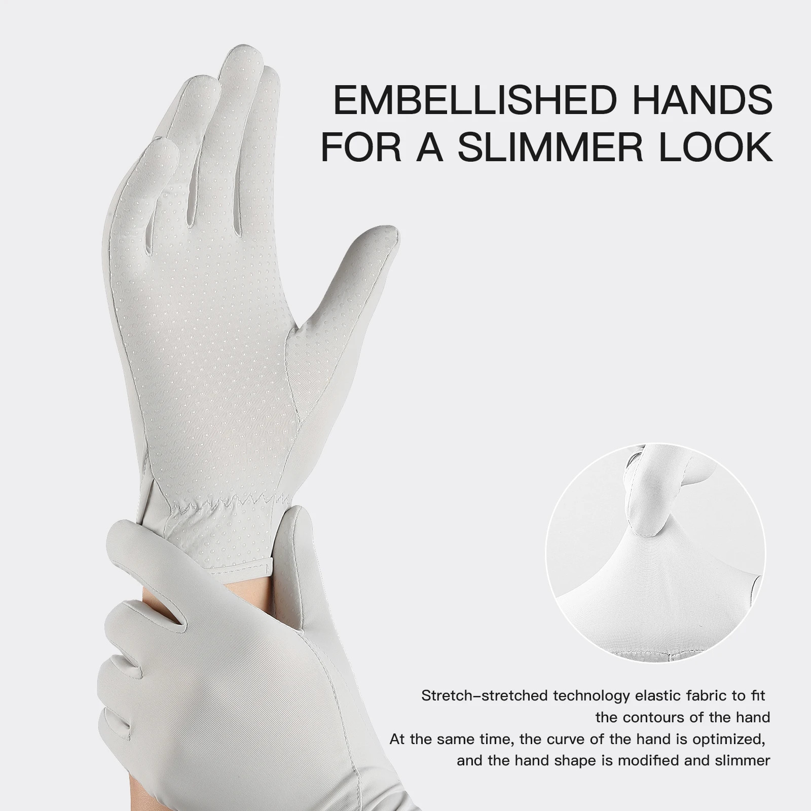 Sunscreen gloves thin ice silk womens electric motorcycle fishing UV protection anti slip ventilation 250428
