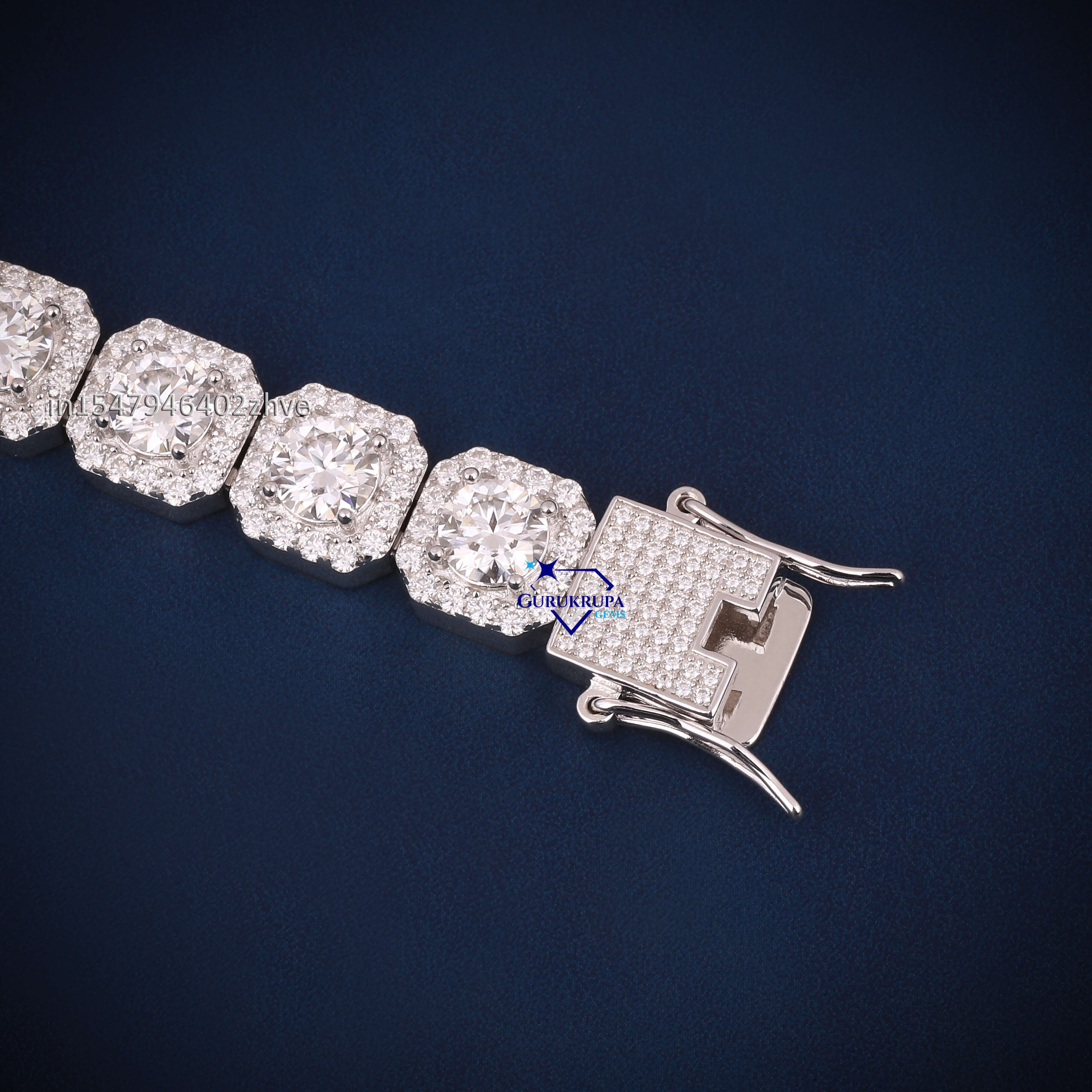 New Arrival Iced Out Luxury Rapper Square Bracelet HipHop Bling Moissanite Diamond Bracelets 925 Silver Women Men Jewelry