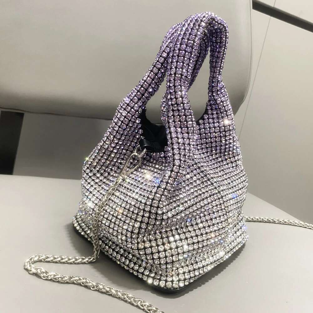 Rhinestones Evening Clutch Bag Purses And Handbag Designer Hobo Shoulder Shiny Crystal Clutch Purse Bucket Bag