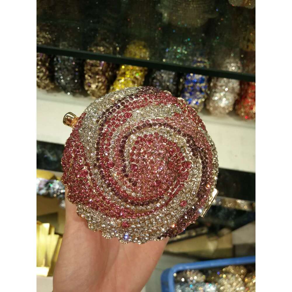 Dinner Bag BL Small Cake Ice Cream Full Metal Diamond Embedding Dinner Package Banquet Handbag Dress Women S Bag KQ