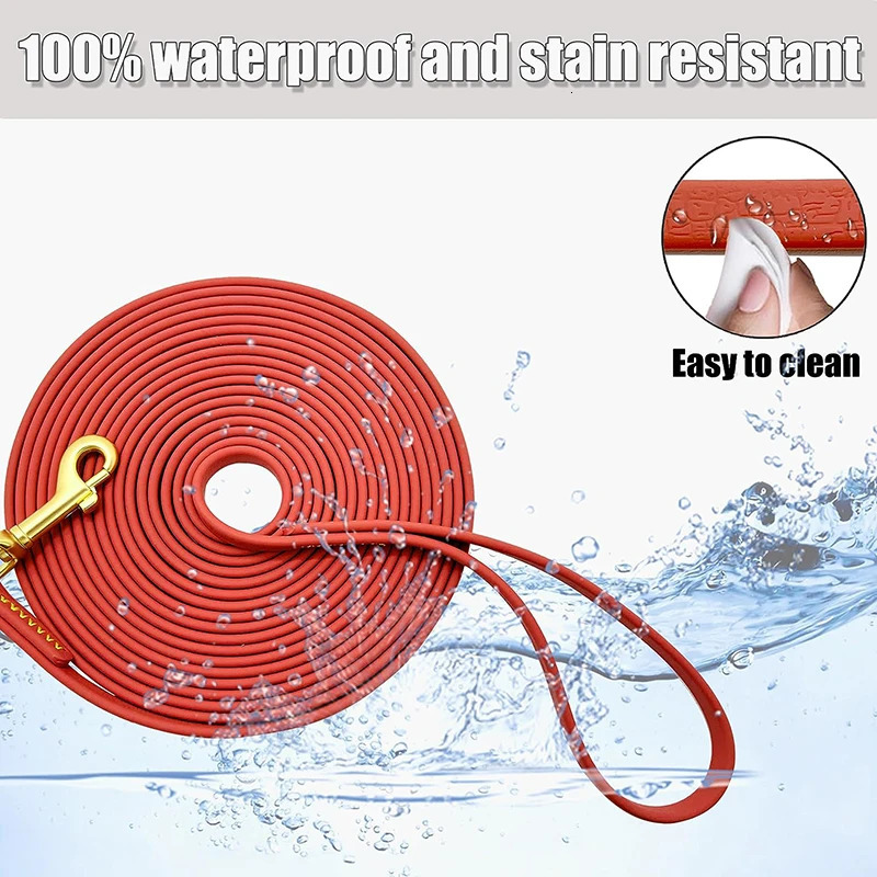 Dog leash long PVC pet leash 6M 9M easy to clean waterproof training strap suitable for large medium and small dogs 250427