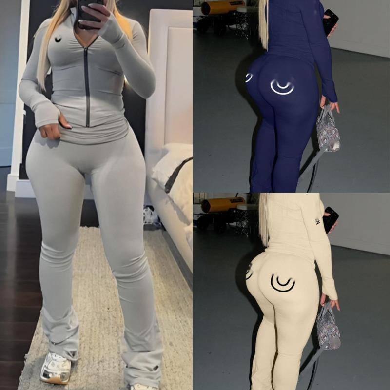Spring And Autumn 2 Two Piece Set Designer Womens Tracksuits New Pattern Slimming Pants Outfits
