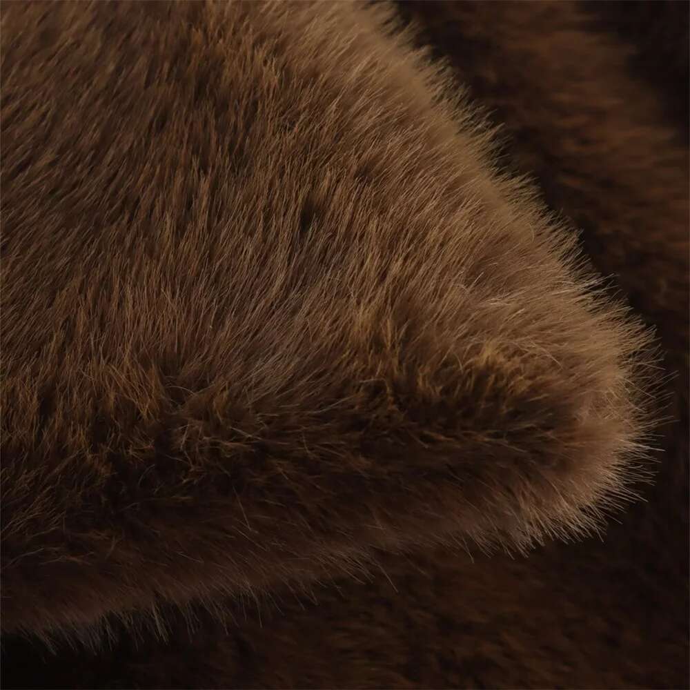 RARF loose lapel button embellished brown long sleeved jacket for women's autumn and winter collection